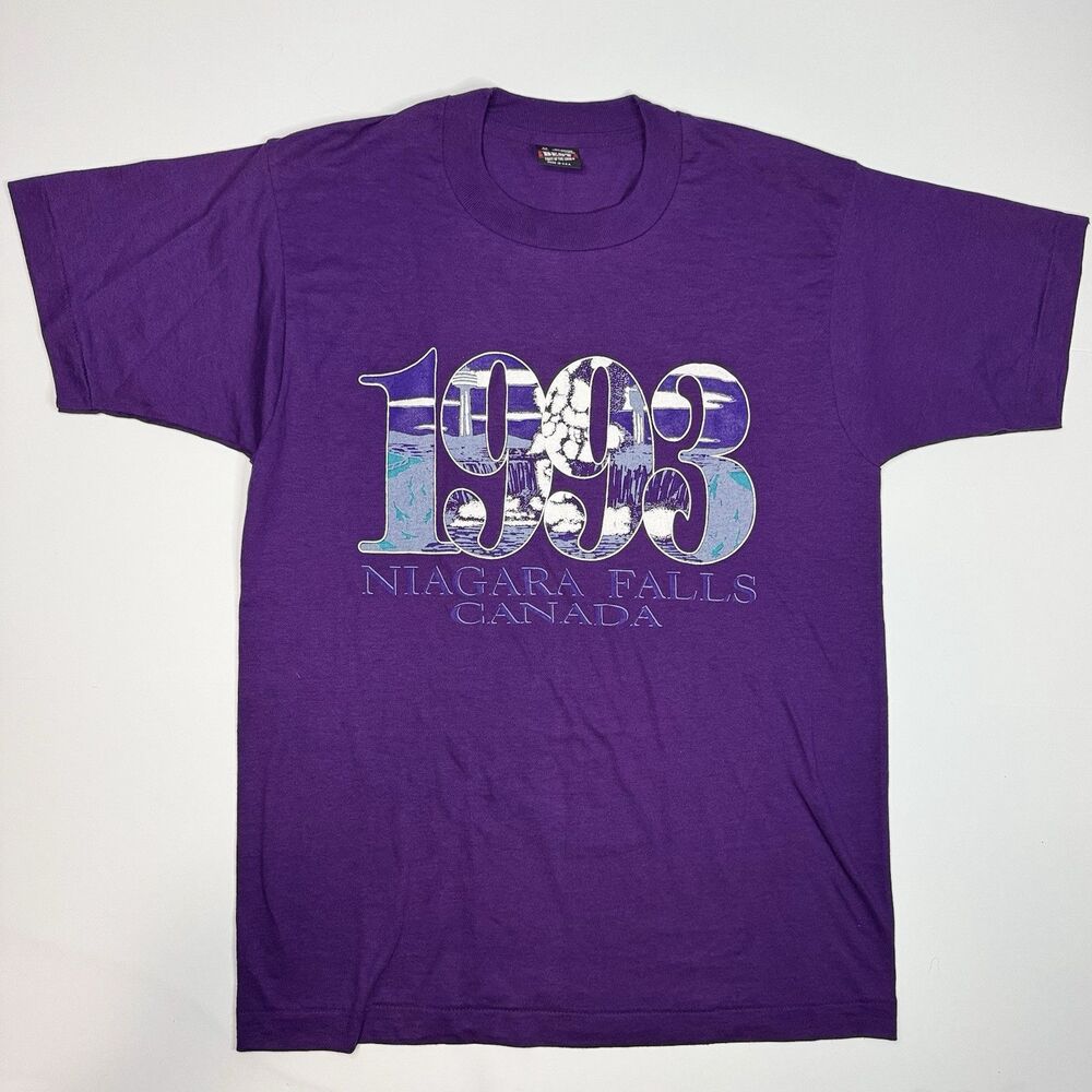 Vintage 90s Niagara Falls Graphic T-Shirt USA Made Single Stitch‎ Mens Size M